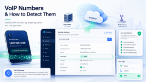 VoIP number checker dashboard for detecting VoIP phone numbers and line types
